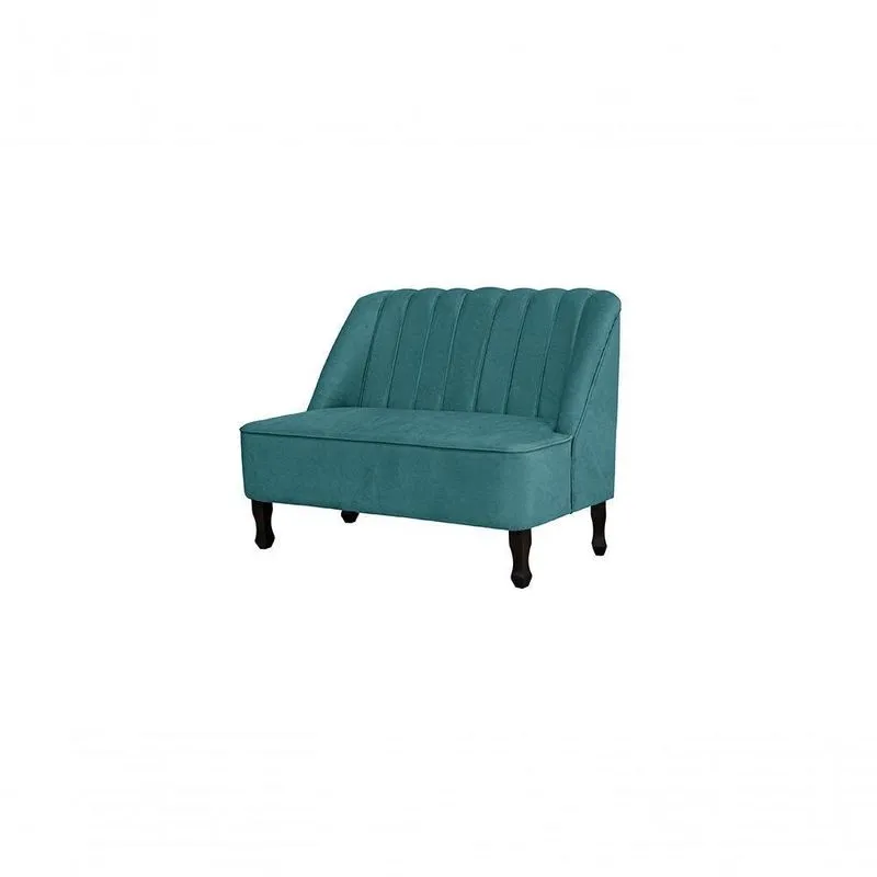 Sofá/namoradeira Decorativa p/ Sala E Recepção Teles 2 Lugares B3 Moveis Cor azul Tiffany