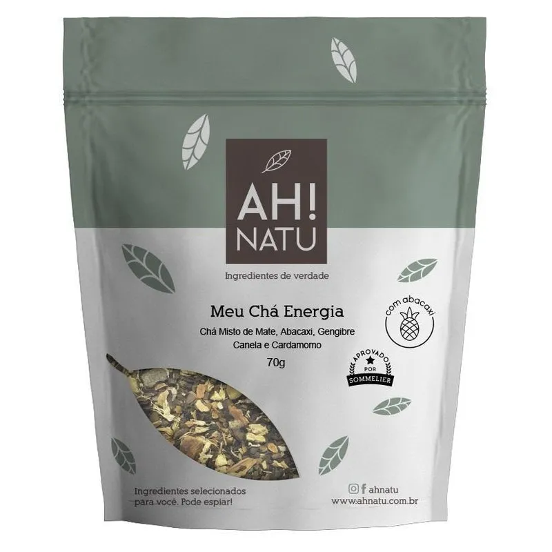 Meu Chá Energia Mate Abacaxi Gengibre Canela Ah Natu 210g