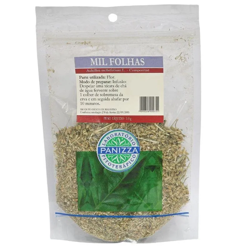 Mil Folhas Aquiléia Chá Das Flores Panizza 3un 30g Cada