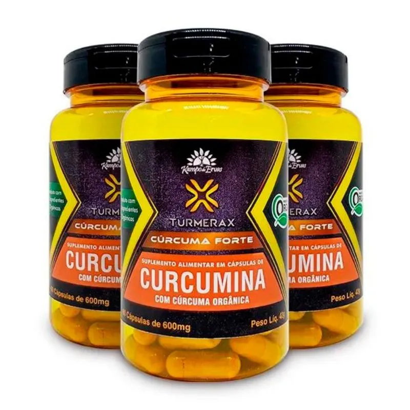 Curcumina Turmerax 65mg Com Cúrcuma Orgânica 180cps De 600mg