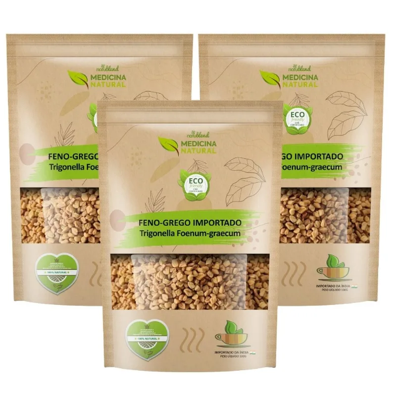 Kit Feno Grego Importado Semente Trigonella Premium 300gr