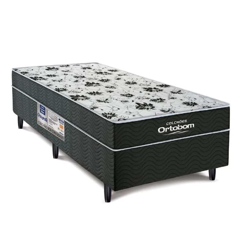 Cama Box Conjugada de Espuma Ortobom Union Ortopedic Solteiro 88cm