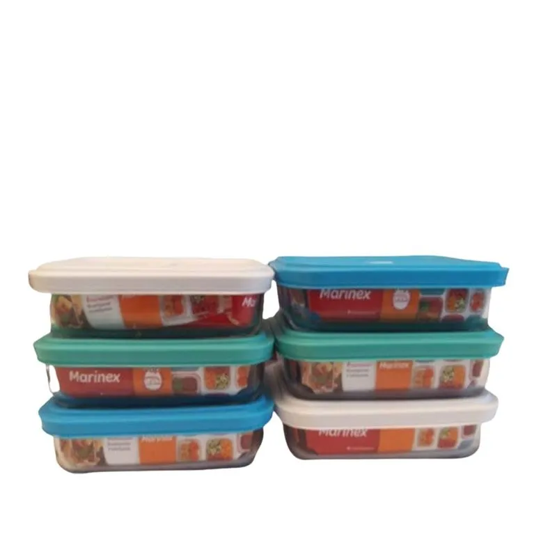 Pote De Vidro Marmita Marinex 750ml Facilita 6 Unid