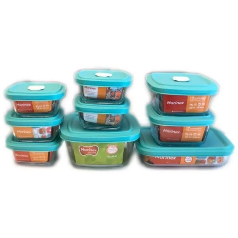 Potes Facilita Vap Marinex Kit Com 9 Peças - Cor - Azul