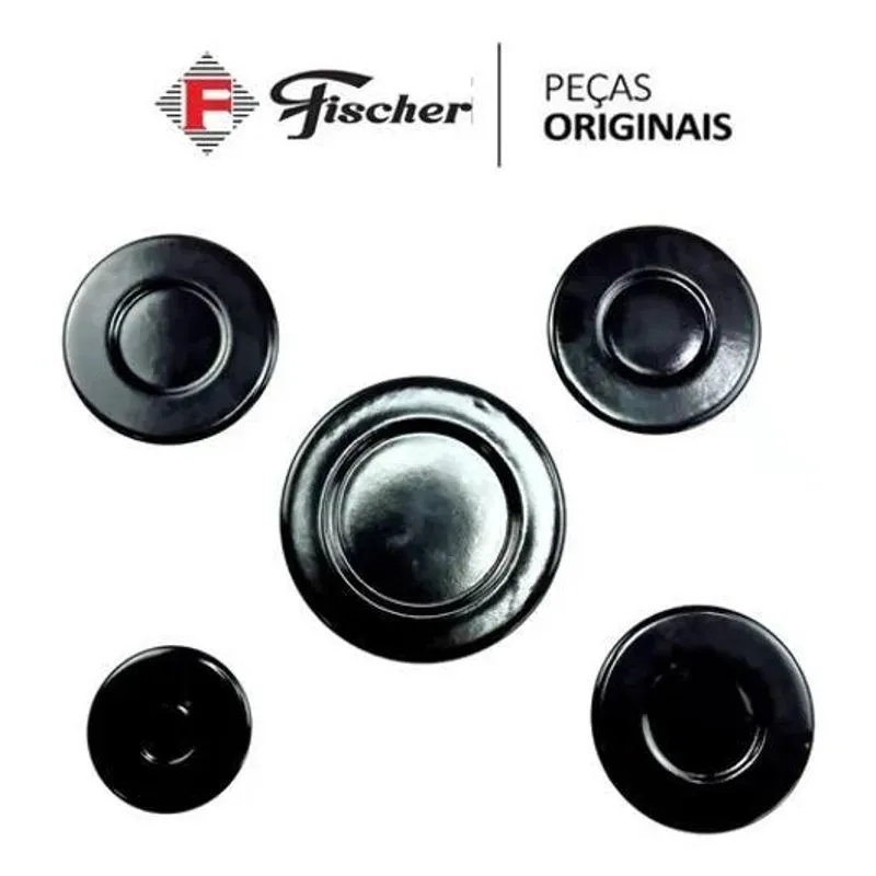 Kit 5 Tampinhas Para Bocas Fogão Cooktop Fischer 5 Bocas