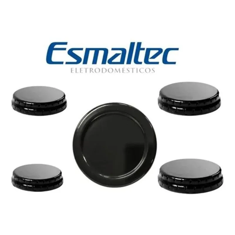Kit Espalhadores Tampa Peças Fogão Esmaltec Agata 5 Bocas