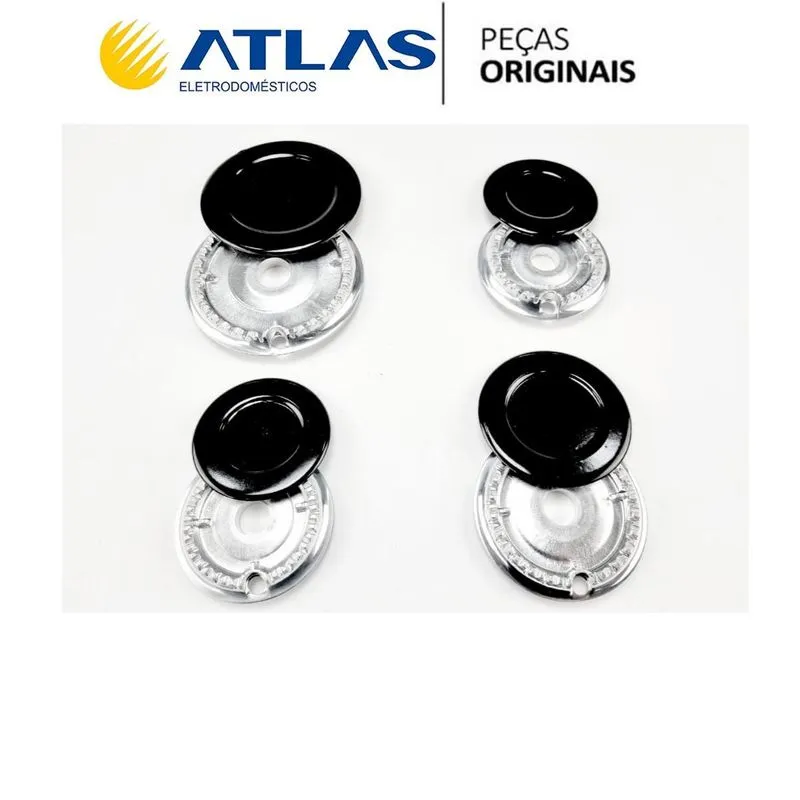 Kit Bacia + Espalhador Bocas Fogão Do Atlas Utop - 4 Bocas