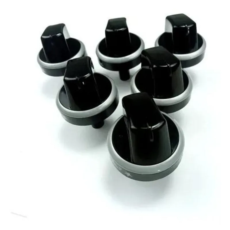 Kit 6 Botões Manípulos Para Fogão Atlas Fastcook 5 Bocas