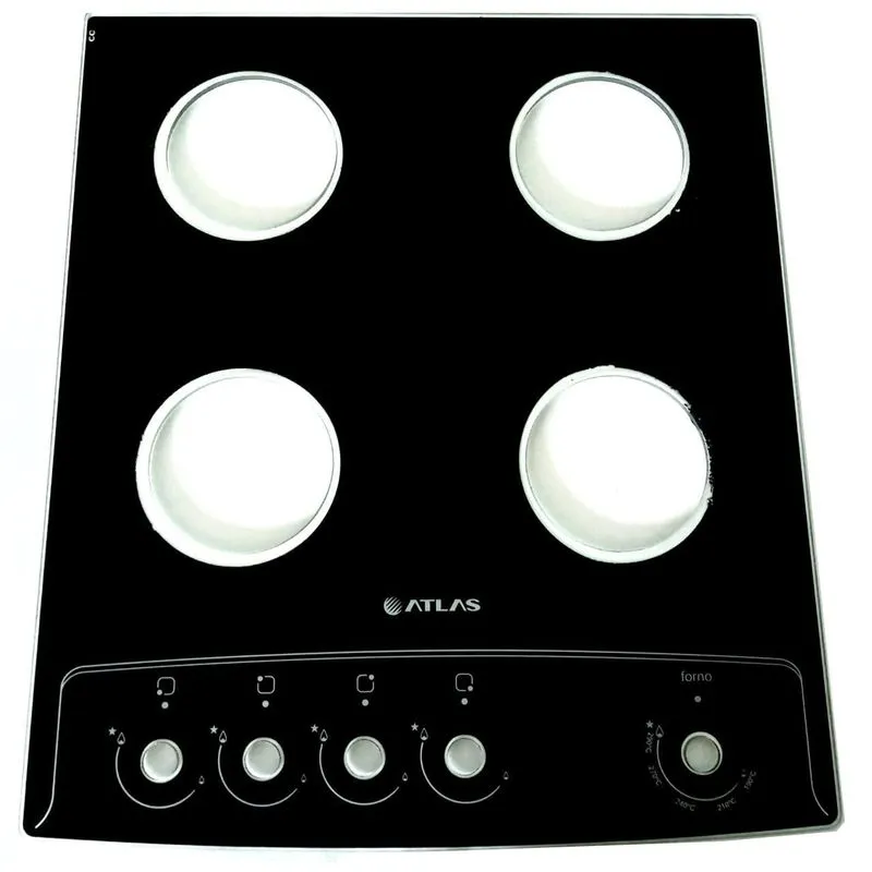 Vidro Mesa Tampo Superior Fogão Atlas Agile Up Glass 4 Bocas