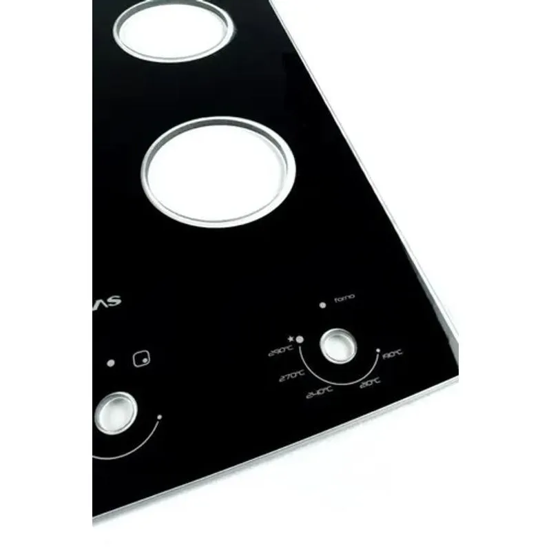 Mesa De Vidro Para Fogão Atlas Agile Glass 4 Bocas