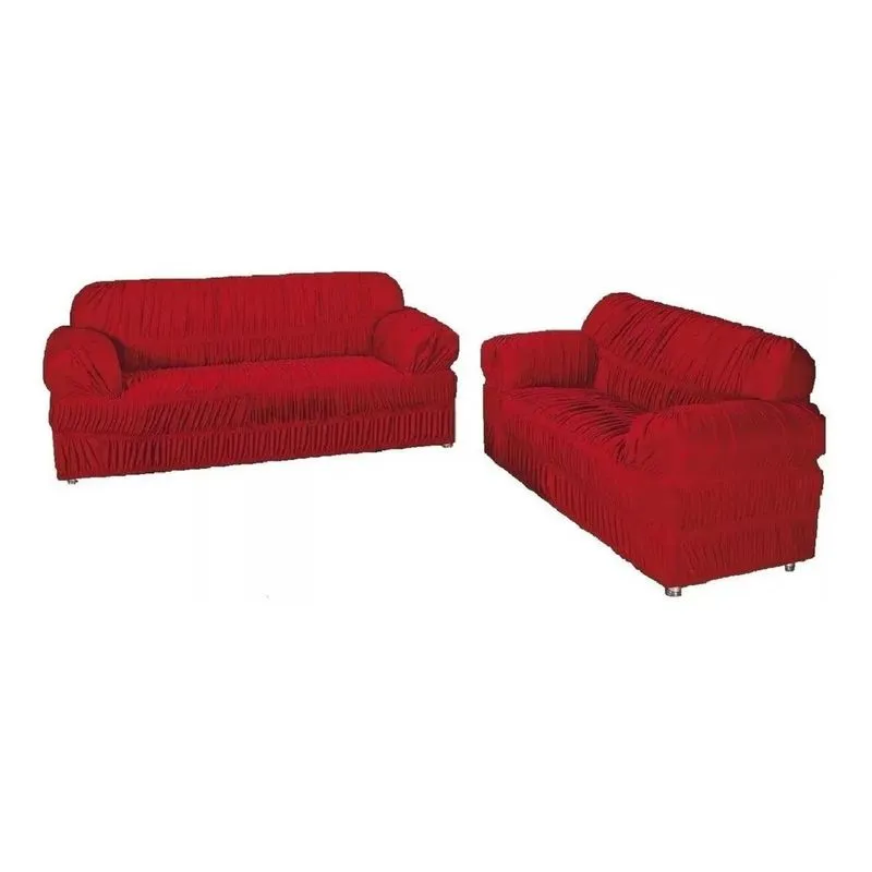 Capa De Sofa 3 E 2 Lugares Malha Gel Vermelha Com Elasticos