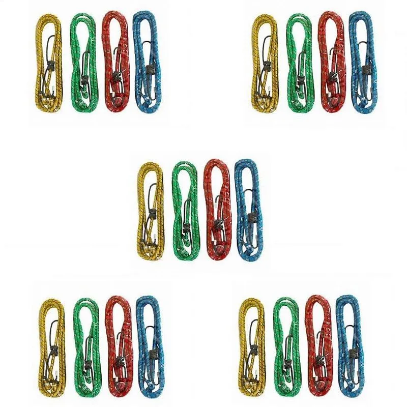 Kit Com 20 Corda Extensor Gancho Para Bagageiro 2m X 8mm