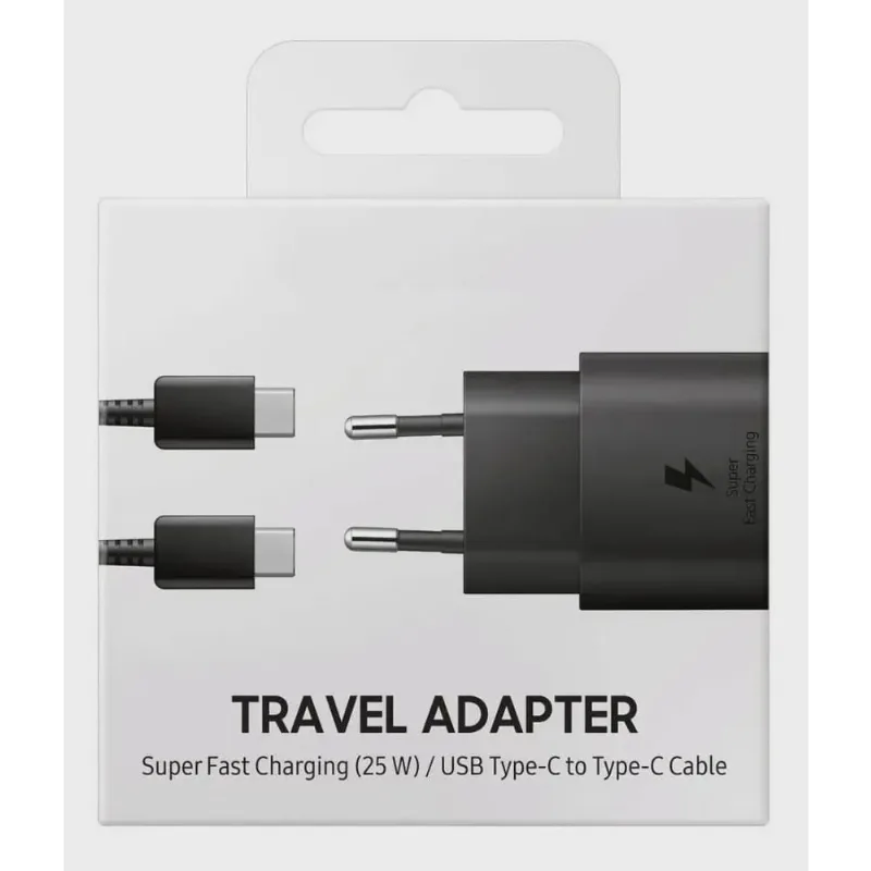 Carregador Samsung Preto Turbo 25W Galaxy A52 SM-A525