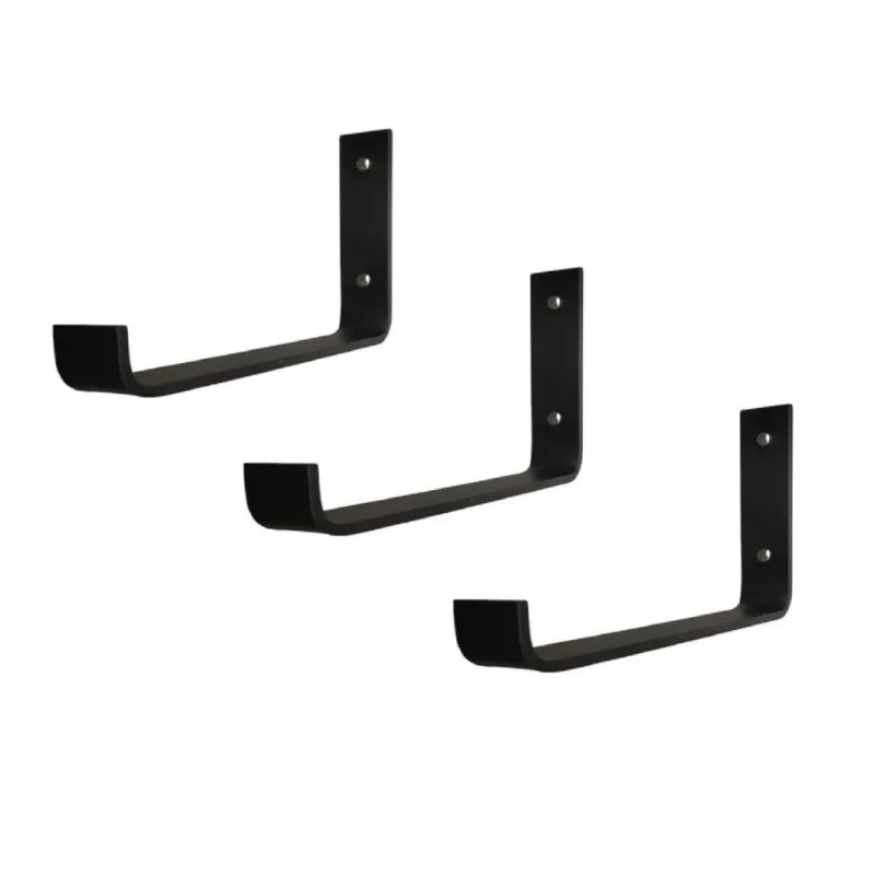 Mão Francesa Invertida 25cm Suporte Ferro Industrial 3pç