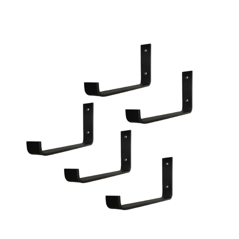 Mão Francesa Invertida 25cm Suporte Ferro Industrial 5pç
