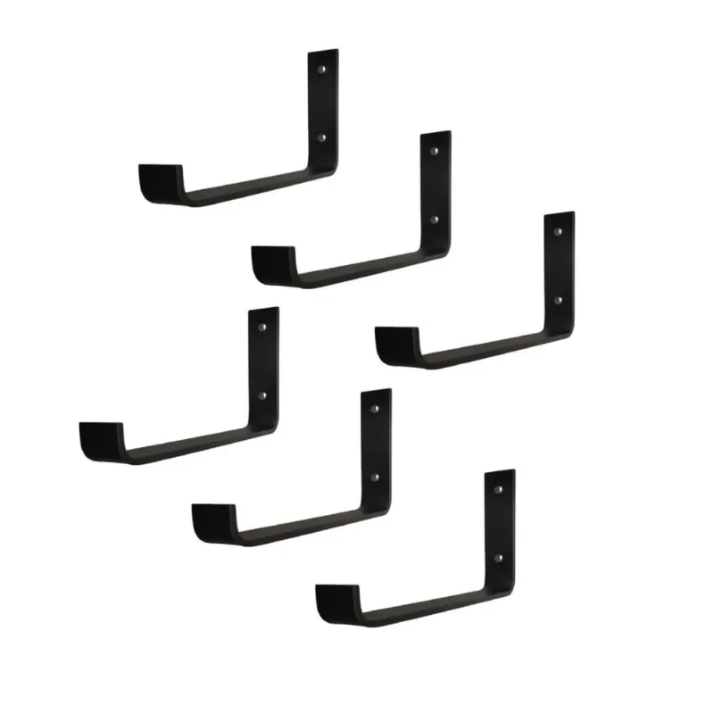 Mão Francesa Invertida 20cm Suporte Ferro Industrial 6pç