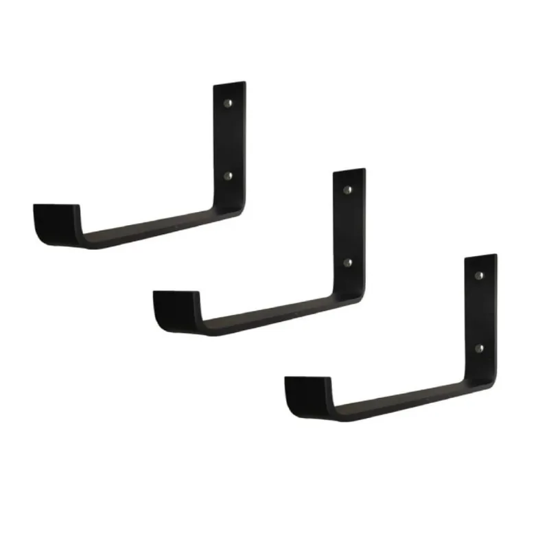 Mão Francesa Invertida 25cm Suporte Ferro Industrial 3pç
