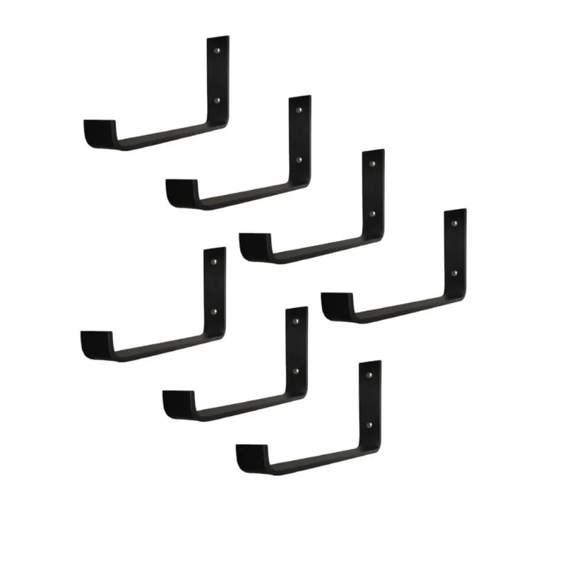 Mão Francesa Invertida 25cm Suporte Ferro Industrial 7pç