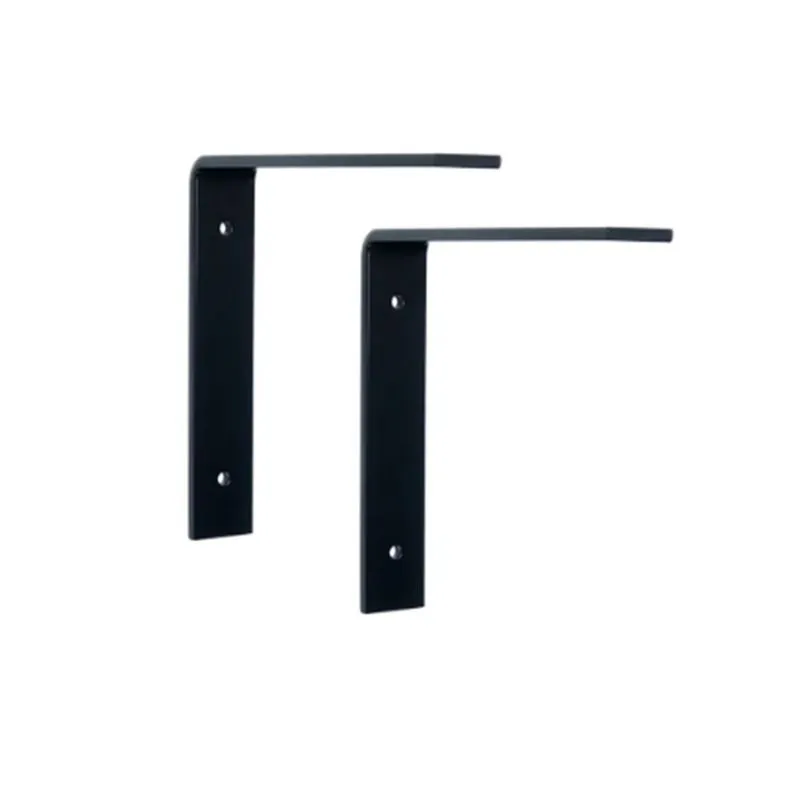 Suporte em L prateleira 10cm Estilo Industrial Preto 2pç