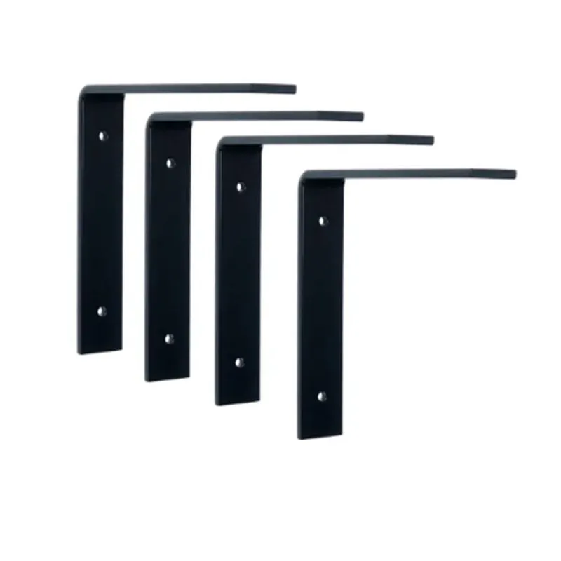 Suporte em L prateleira 15cm Estilo Industrial Preto 4pç