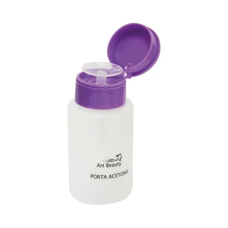 Porta Acetona De Plástico 175ml Cor Lilás