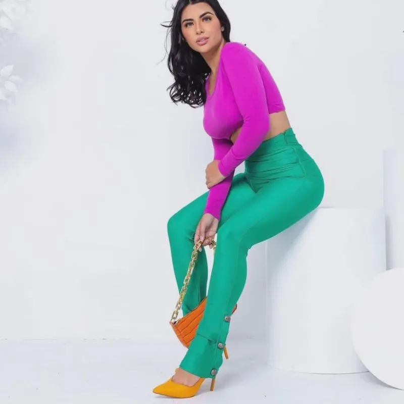 Calça Lipo Skinny Alta Gramatura Malha Prada