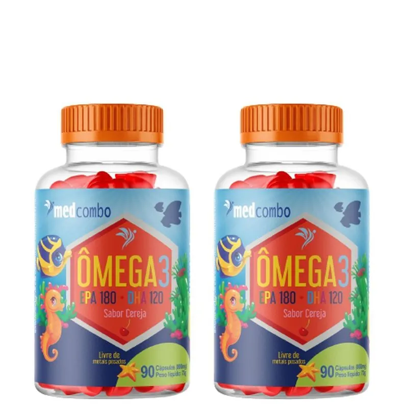 Kit 2 Omega 3 Infantil Epa 180 Dha 120 Medcombo