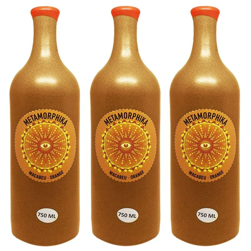 Kit 03 Un Vinho Laranja Espanhol Methamorphika Macabeu 750ml
