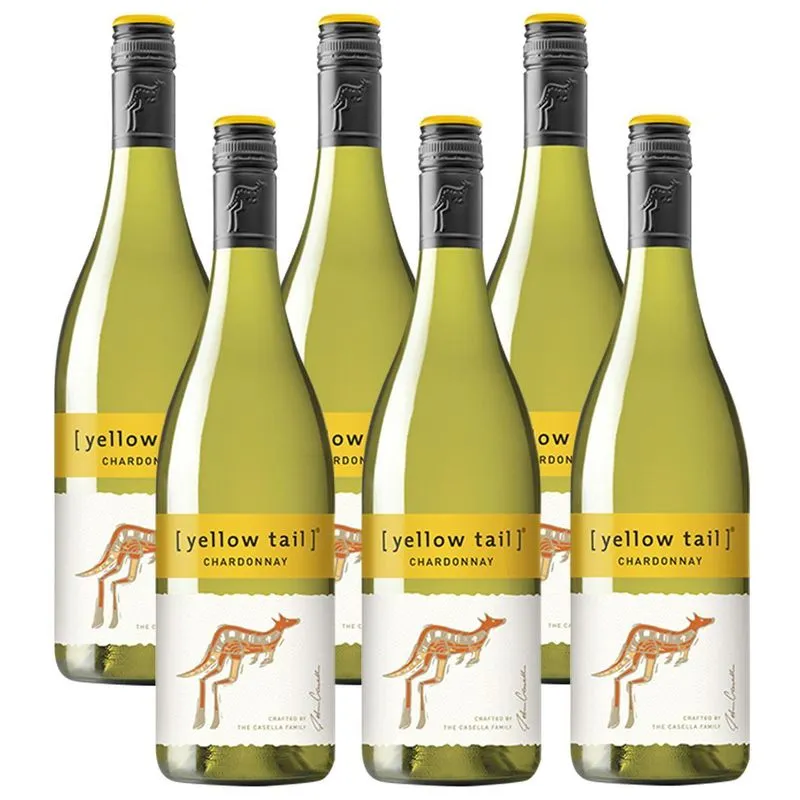 Kit 06 Unidades Vinho Branco Yellow Tail Chardonnay 750ml