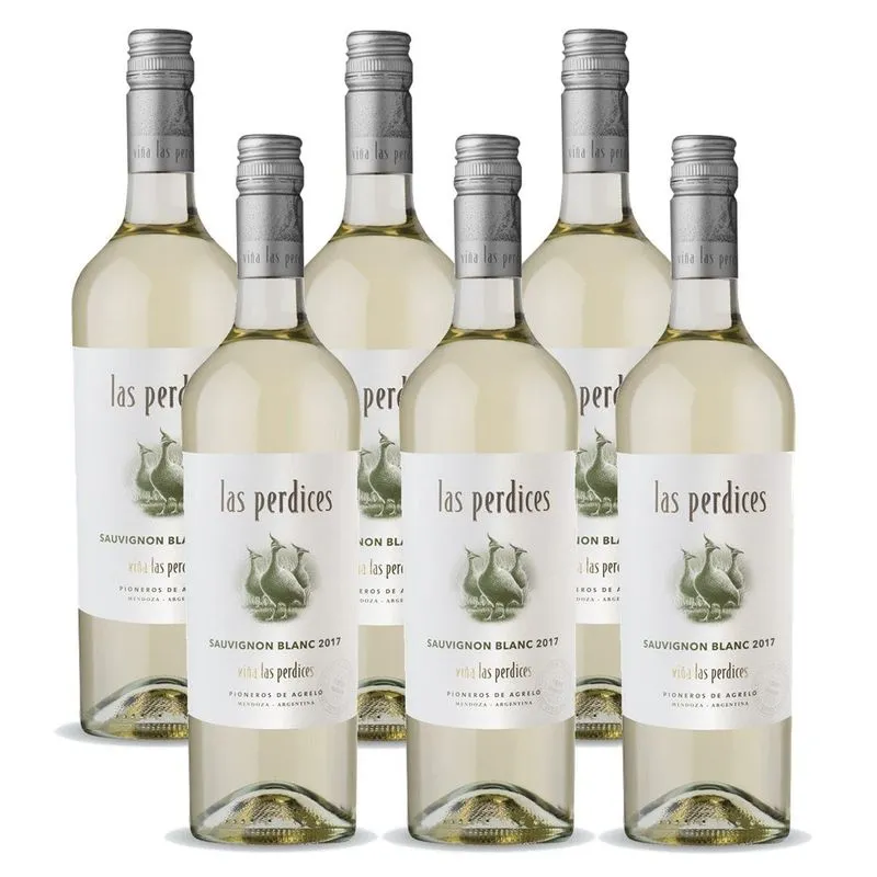 Kit 06 Un. Vinho Branco Seco Las Perdices Sauvignon Blanc