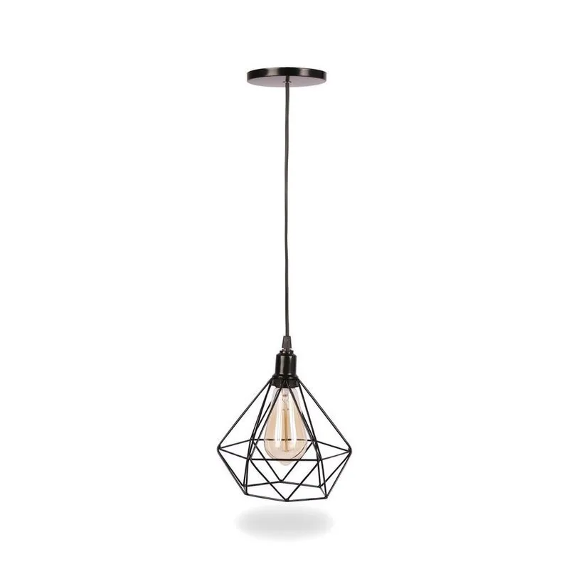 Pendente Aramado Diamante Preto