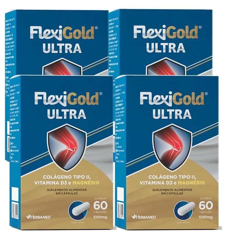 Flexigold Ultra Colágeno Tipo 2 Herbamed 500mg 240 Cápsulas