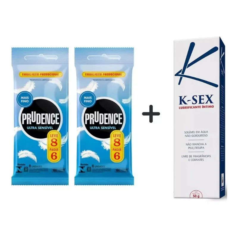 Kit 16 Preservativo Ultra Sensivel Camisinhas + Lubrificante