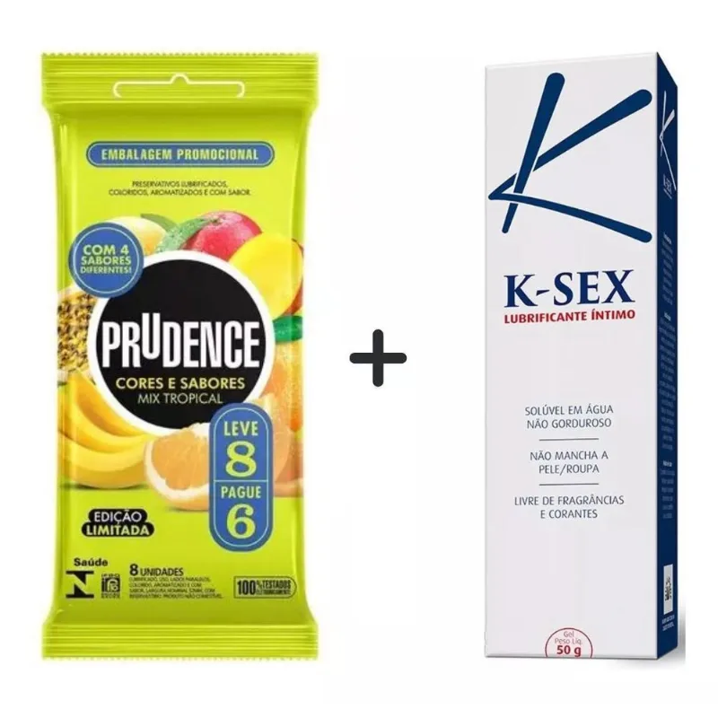 Kit Preservativos Mix Tropical Camisinhas + Lubrificante