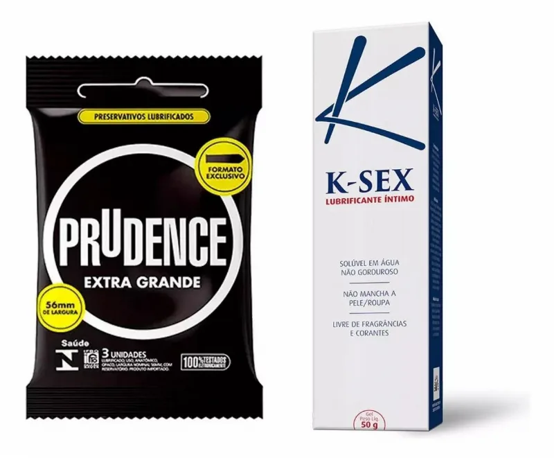 Kit Preservativo Extra Grande Camisinhas + Lubrificante