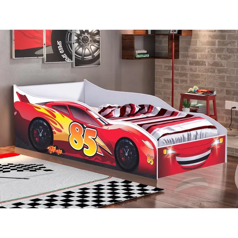 Cama Infantil Carro McQueen Vermelho