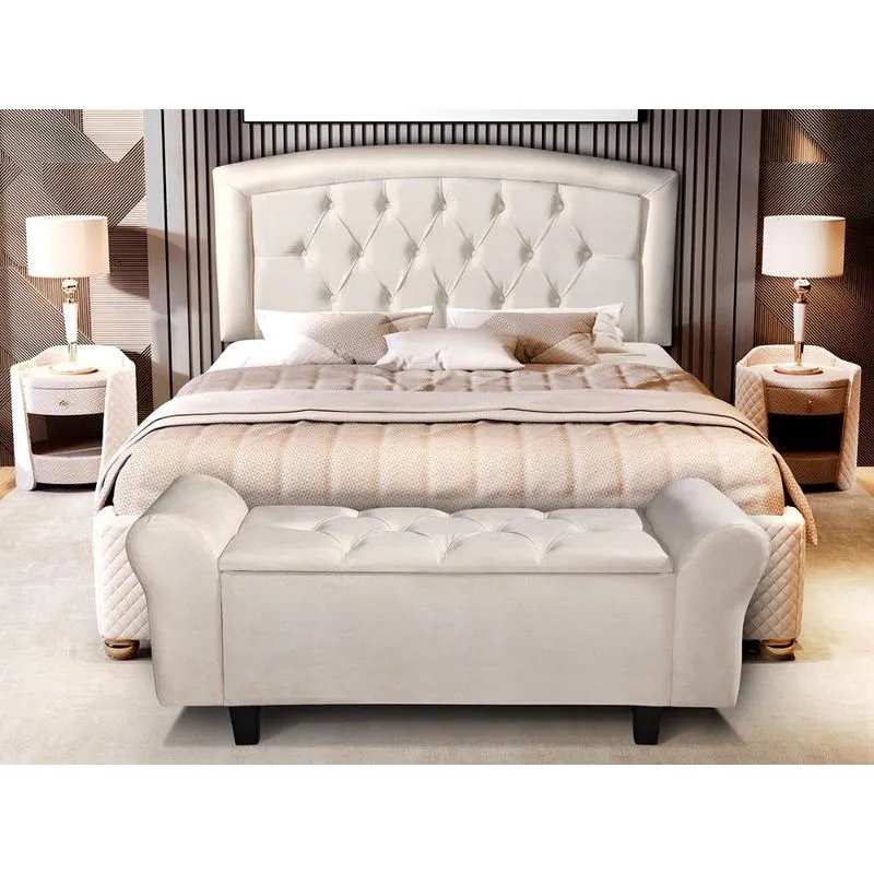Recamier Baú America Areia 130cm
