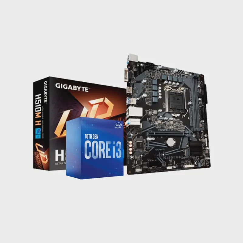 Kit Upgrade Intel i3 10100F Placa Mãe Gigabyte H510M H DDR4