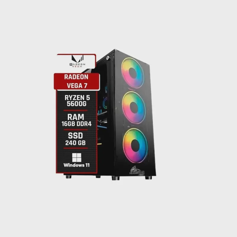Pc Gamer amd Ryzen 5 5600G / Memória 16GB DDR4 / ssd 240GB