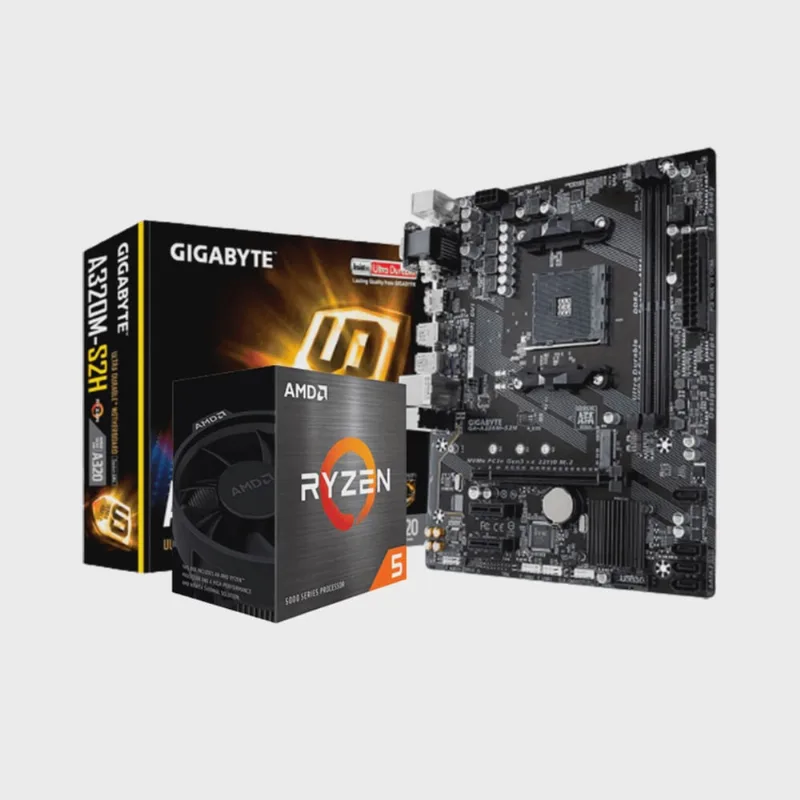 Kit Upgrade amd Ryzen 5 5600G Placa Mãe Gigabyte A320M S2H DDR4