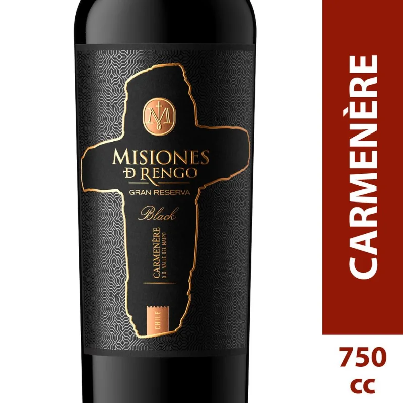 Vino Misiones de Rengo Black Carmenère 750 cc