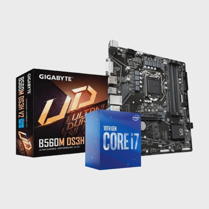 Kit Upgrade Intel Core i7 10700F / Placa Mãe Gigabyte H560M DS3H DDR4