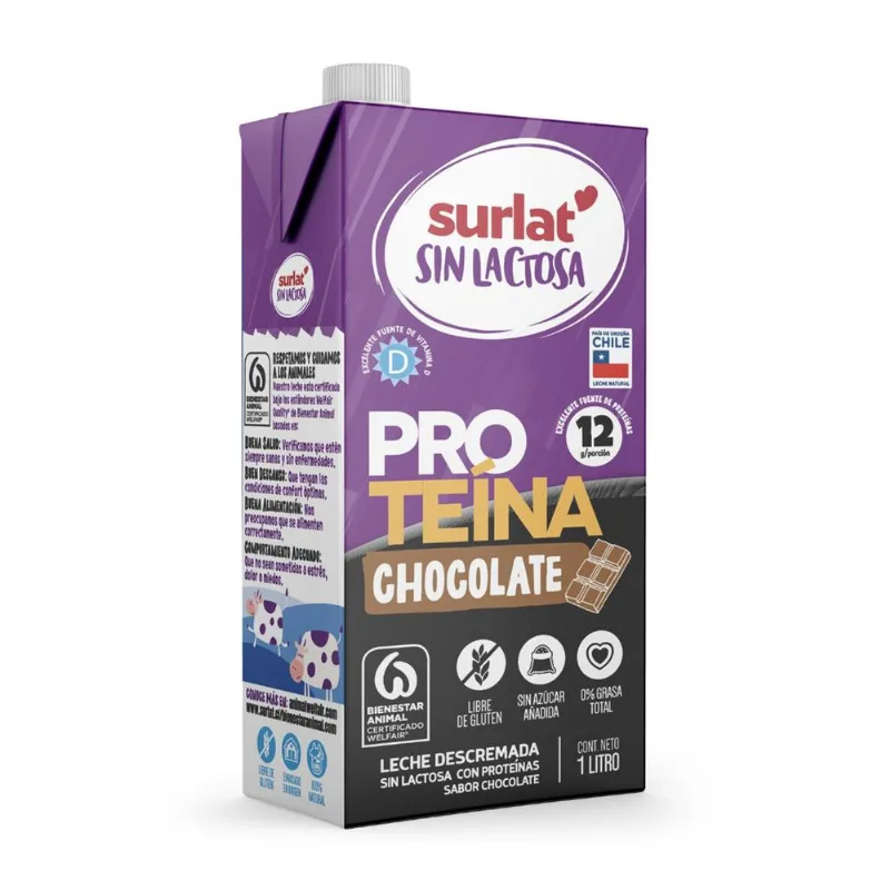 Leche Surlat Proteína Sin Lactosa Chocolate 1 L
