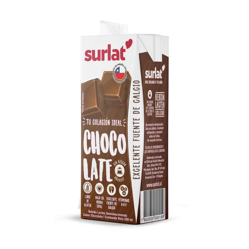 Bebida Láctea Surlat Sabor Chocolate 200 ml