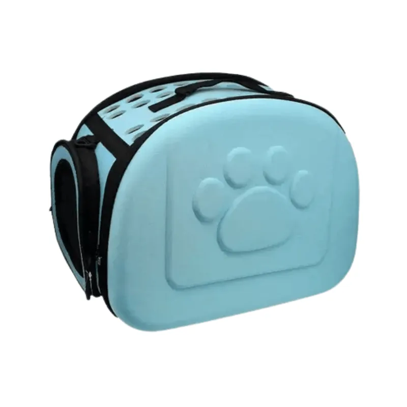 Caixa De Transporte Para Gatos E Cachorros Pequenos Até 10kg - Azul