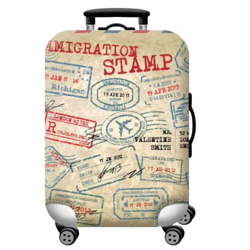 Capa Para Mala De Viagem Estampa Carimbos De Viagem G