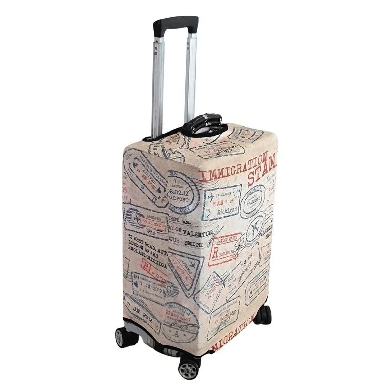 Capa Para Mala De Viagem Estampa Carimbos De Viagem P