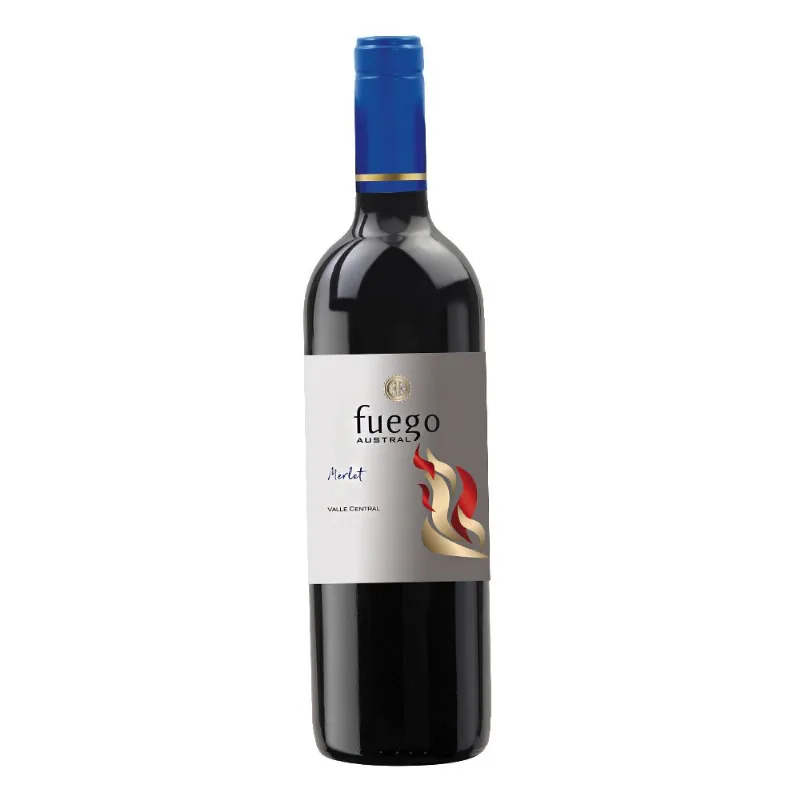 Vino tinto merlot FUEGO AUSTRAL MARCA EXCLUSIVA 750 ml