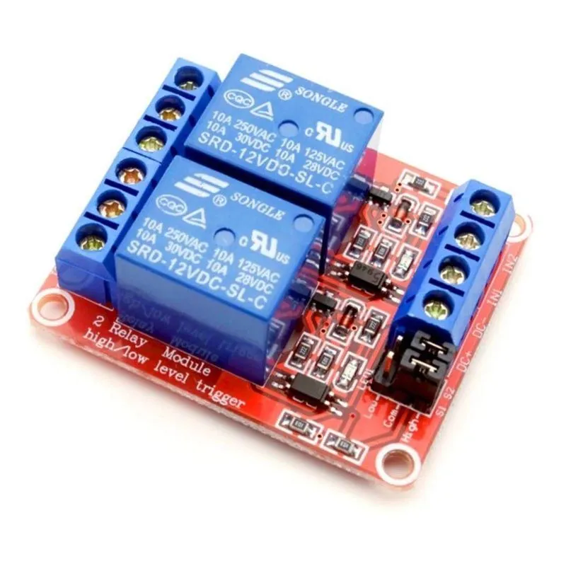 Módulo Rele 12v 10a 2 Canais Com Borne Kre