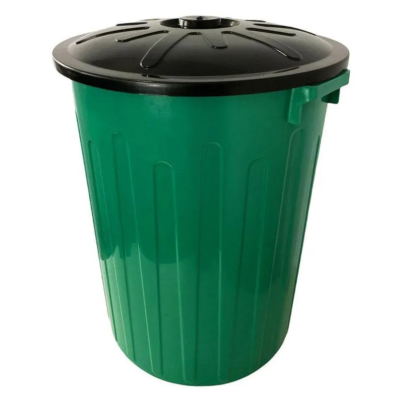 Lixeira Plástica Com Tampa 65 Litros Multiuso Verde Arqplast